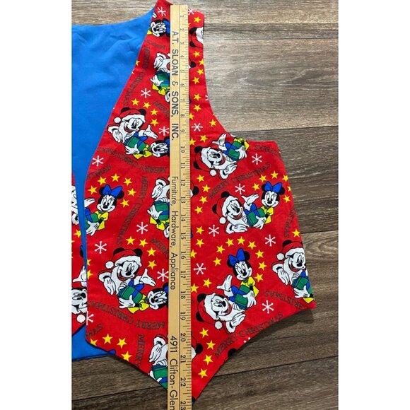 VINTAGE DISNEY MICKEY AND MINNIE MOUSE CHRISTMAS VEST GIFTS M/L UNBRANDED - Picture 6 of 6